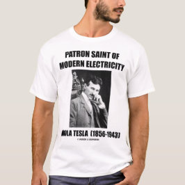 Camiseta Santo patrón de la electricidad moderna (Nikola