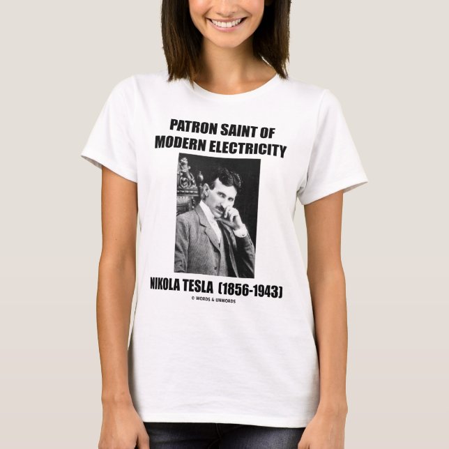 Camiseta Santo patrón de la electricidad moderna (Nikola (Anverso)