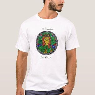 Camiseta Santo patrón de St Dymphna de la depresión y de 