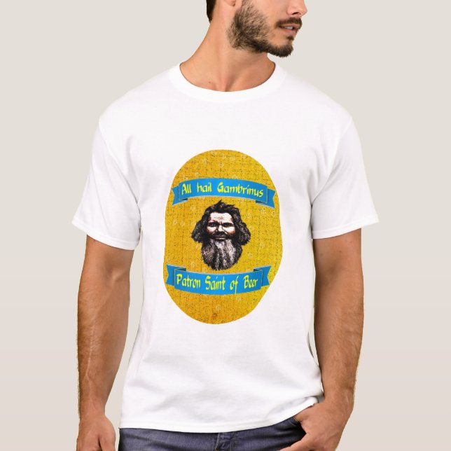 Camiseta santo patrón del gambrinus de la cerveza (Anverso)