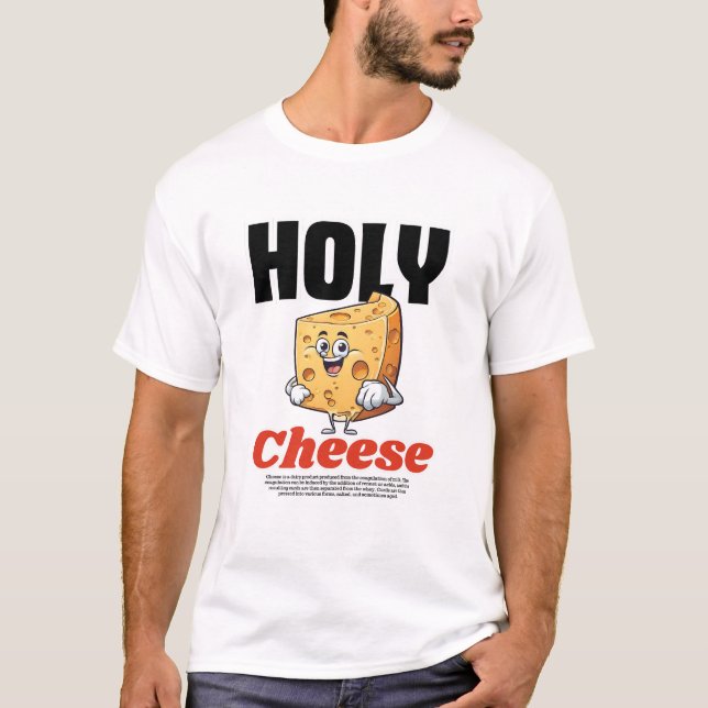 Camiseta Santo Queso. (Anverso)