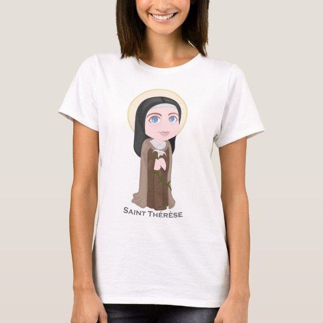 Camiseta Santo Teresa del católico lindo de Lisieux (Anverso)