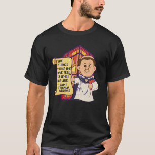 Camiseta Santo Tomás de Aquinas cita teología summa católic