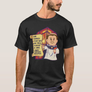 Camiseta Santo Tomás de Aquinas cita teología summa católic