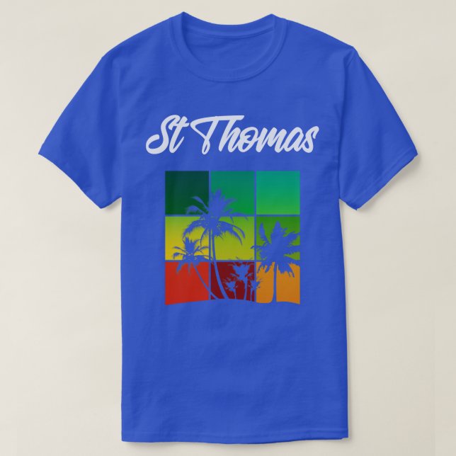 Camiseta Santo Tomás, recuerdo de vacaciones con palmeras (Diseño del anverso)