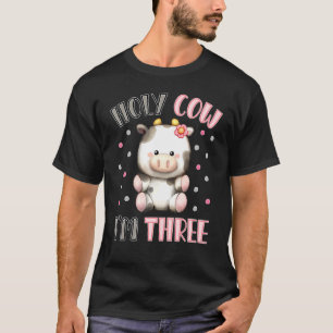 Camiseta Santo Vaca Soy un animal de granja 3 cumpleaños