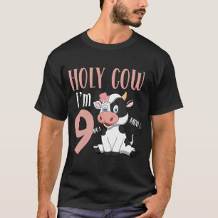 Camiseta Santo Vaca Tengo 9 años de edad Chica de vaca