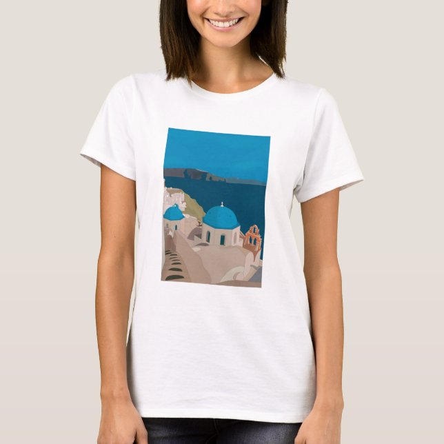 Camiseta Santorini Grecia (Anverso)