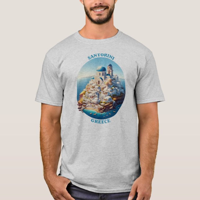 Camiseta Santorini Grecia Europa (Anverso)