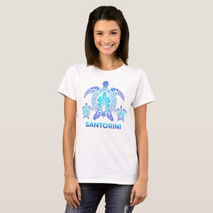 Camiseta Santorini Grecia FL Ocean Blue Sea Turvenir