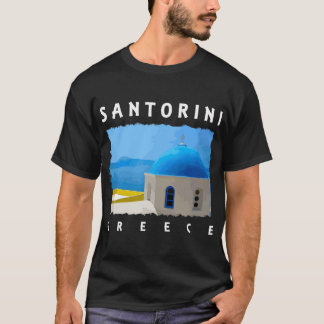 Camiseta Santorini Grecia Isla del Mediterráneo Griego