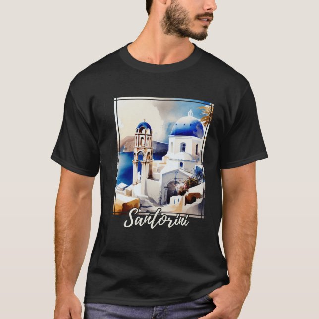 Camiseta Santorini Grecia Isla Griega Vacaciones 1 (Anverso)