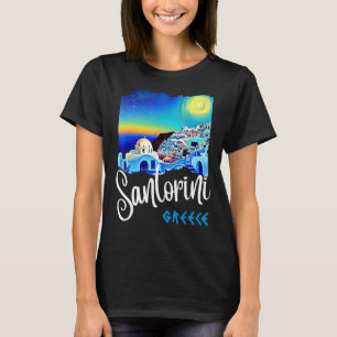 Camiseta Santorini Grecia Pintando Un Recuerdo De Viajes Pa