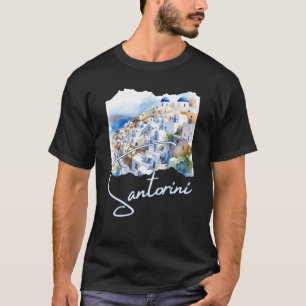 Camiseta Santorini Grecia pintura Santorini