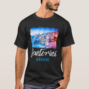 Camiseta Santorini Grecia pintura Santorini 1