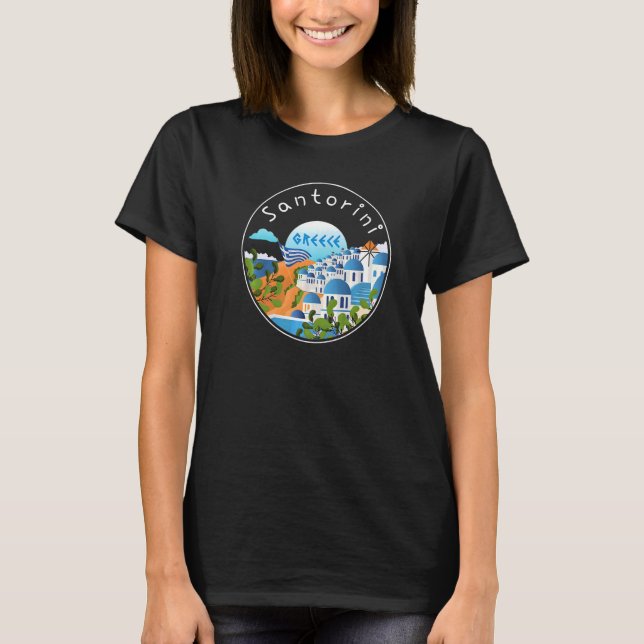 Camiseta Santorini Grecia Souvenir 3 (Anverso)
