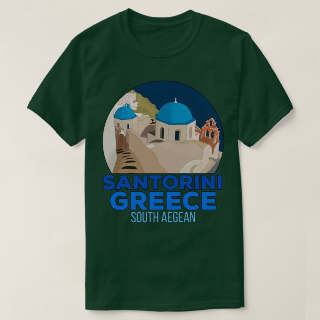 Camiseta Santorini Grecia Sur de Egeo (Diseño del anverso)