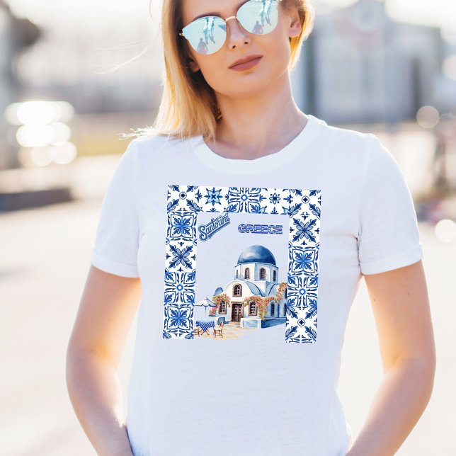Camiseta Santorini Grecia vacaciones de verano (Subido por el creador)
