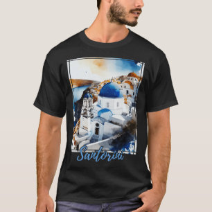 Camiseta Santorini Grecia Vacaciones en Isla Griega