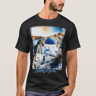 Camiseta Santorini Grecia Vacaciones en Isla Griega