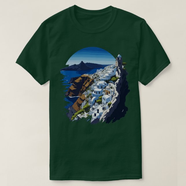 Camiseta Santorini greece (Diseño del anverso)
