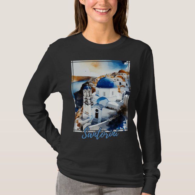 Camiseta Santorini Greece  Greek Island Vacation (Anverso)