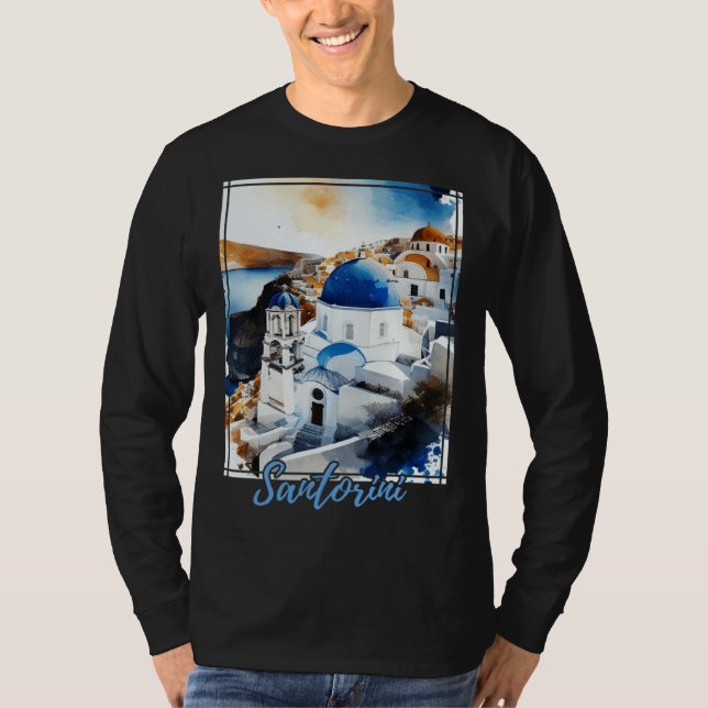 Camiseta Santorini Greece  Greek Island Vacation (Anverso)