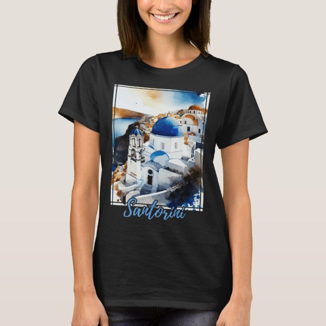 Camiseta Santorini Greece  Greek Island Vacation (Anverso)