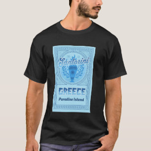 Camiseta Santorini Isla Grecia Vacaciones Santorini Griego