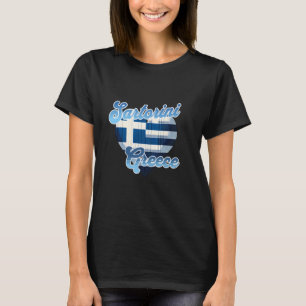 Camiseta Santorini Isla Grecia Vacaciones Santorini Griego