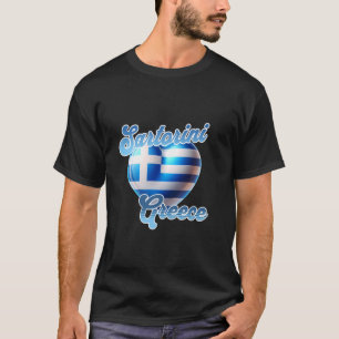 Camiseta Santorini Isla Grecia Vacaciones Santorini Griego