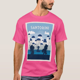 Camiseta Santorini - Juegos de mesa - Afiche de viaje Minim