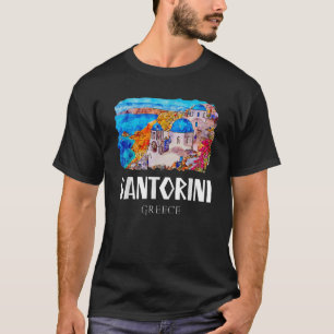 Camiseta Santorini Pintura Grecia Souvenir 1