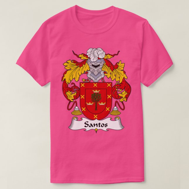 Camiseta Santos Coat of Arms Family Crest  (Diseño del anverso)