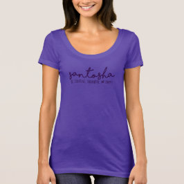 Camiseta Santosha:  Sea contenido, agradecido y feliz