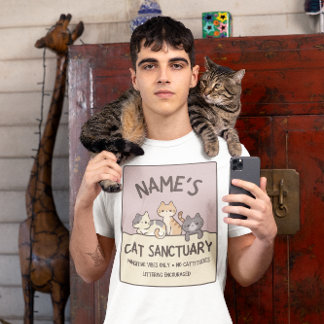 Camiseta Santuario de gato personalizado