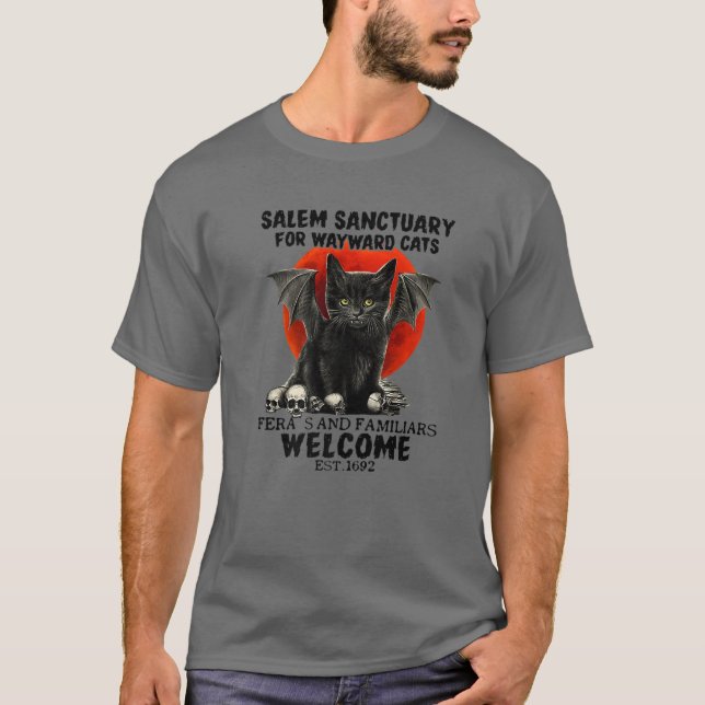 CAMISETA SANTUARIO DE SALÓN DE BATCAT SKULL PARA GATOS DE W (Anverso)