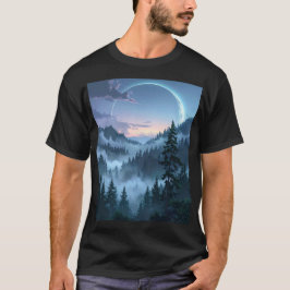Camiseta Santuario iluminado por la luna: El bosque etéreo