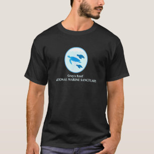 Camiseta Santuario marino nacional de los arrecifes de gris