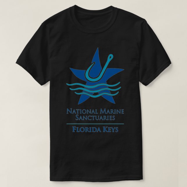 Camiseta Santuario marino nacional Florida Claves de pesca  (Diseño del anverso)