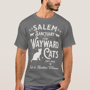 Camiseta Santuario Salem para gatos caprichosos oscuro