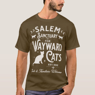 Camiseta Santuario Salem para gatos caprichosos oscuro