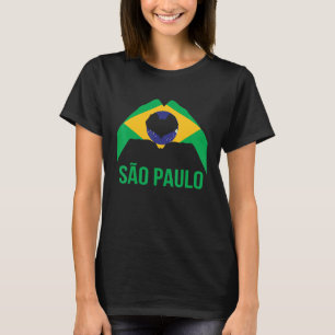 Camiseta São Paulo Ciudad Brasileña Ama Bandera De Brasil