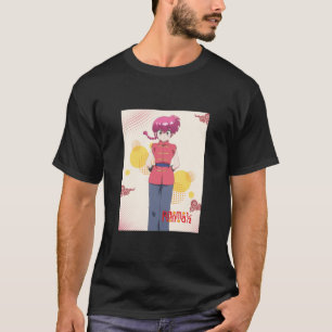 Camiseta Saotome Ranma Rango 12 Anime Estética Retro Pegati
