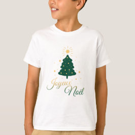 Camiseta Sapin de Noël doré et vert : style festif