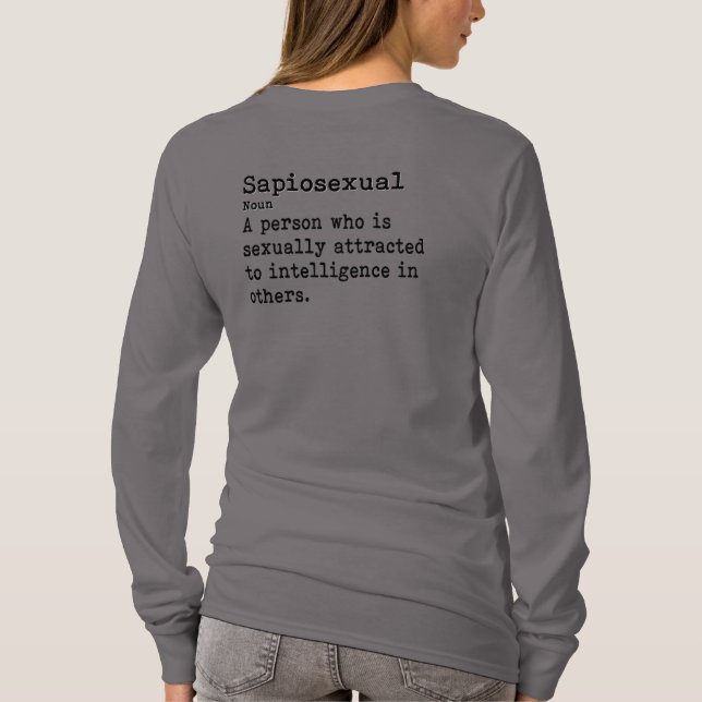 Camiseta Sapiosexual: Cuello de manga larga (Reverso)