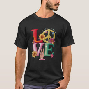 Camiseta Sapo de amor y paz de poder de flor hippie signo d