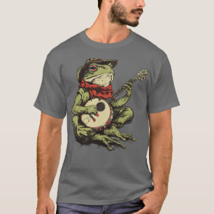 Camiseta sapo jugando banjo