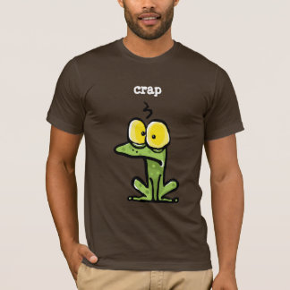 Camiseta Sapo o rana divertido que piensa, "MIERDA "