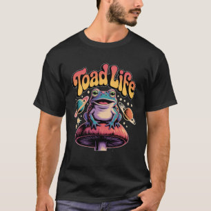 Camiseta Sapo Vida Feliz Cute Rana Espacio Dibujos Animados